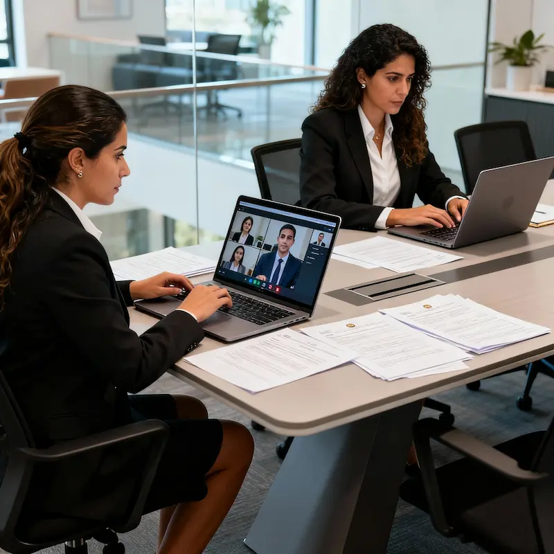 Notario profesional en línea usando video conferencia segura para residentes de California